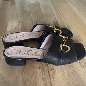Gucci horsebit open toe sandals
